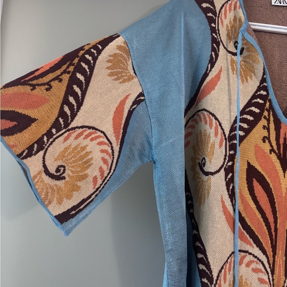 Zara Blue and Orange Mini Dress - Picture 3 of 5